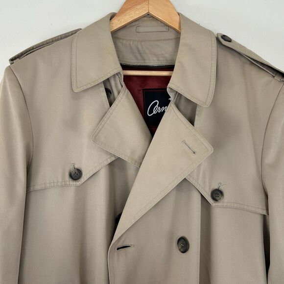 Vintage Annie Double Breasted Tan Trench Coat with Detachable Lining - Picture 6 of 8